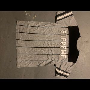 Supreme SS17 pinstripe football tee